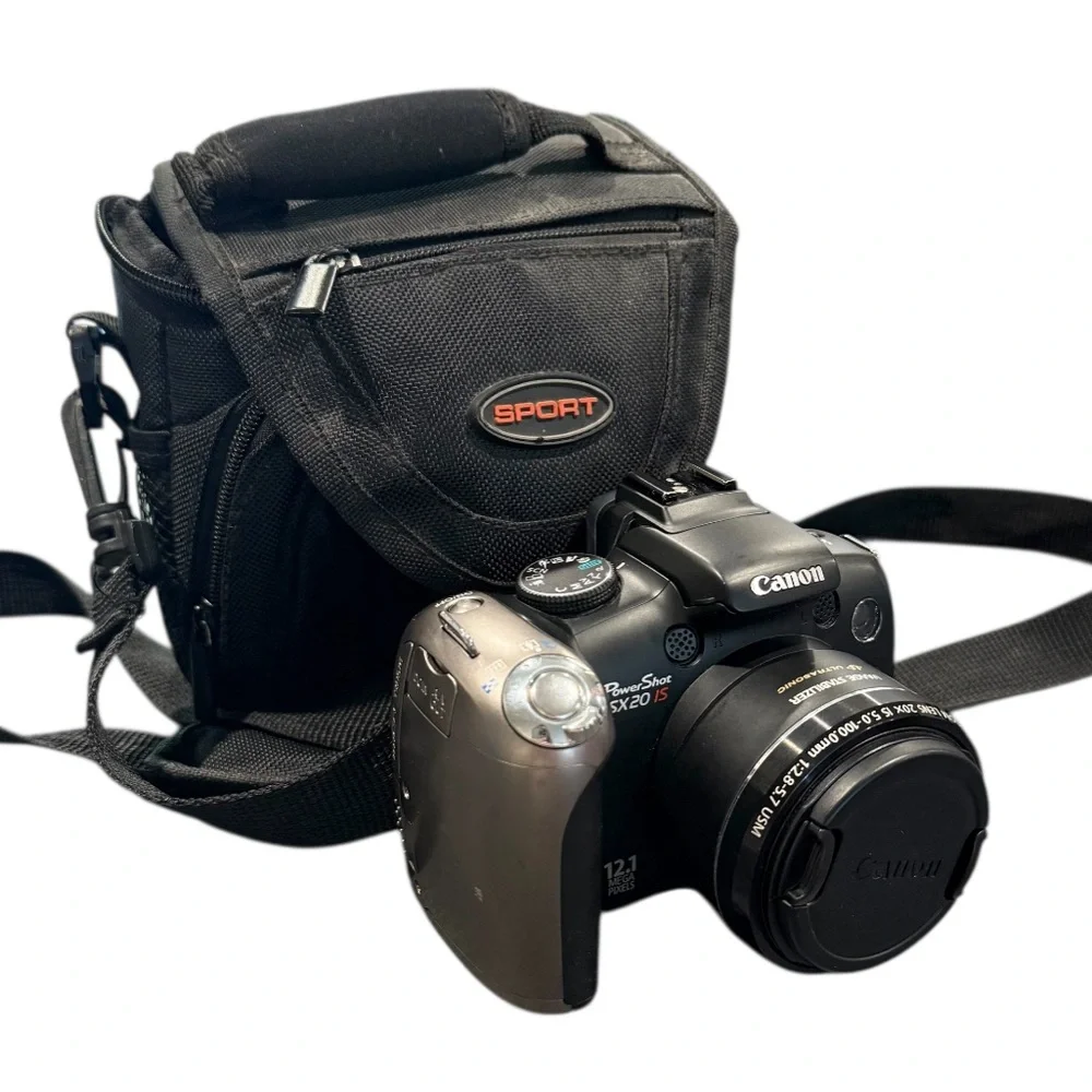 Canon Powershot SX 20 IS digital camera PARTS ONLY PIECE MISSING UNTESTED